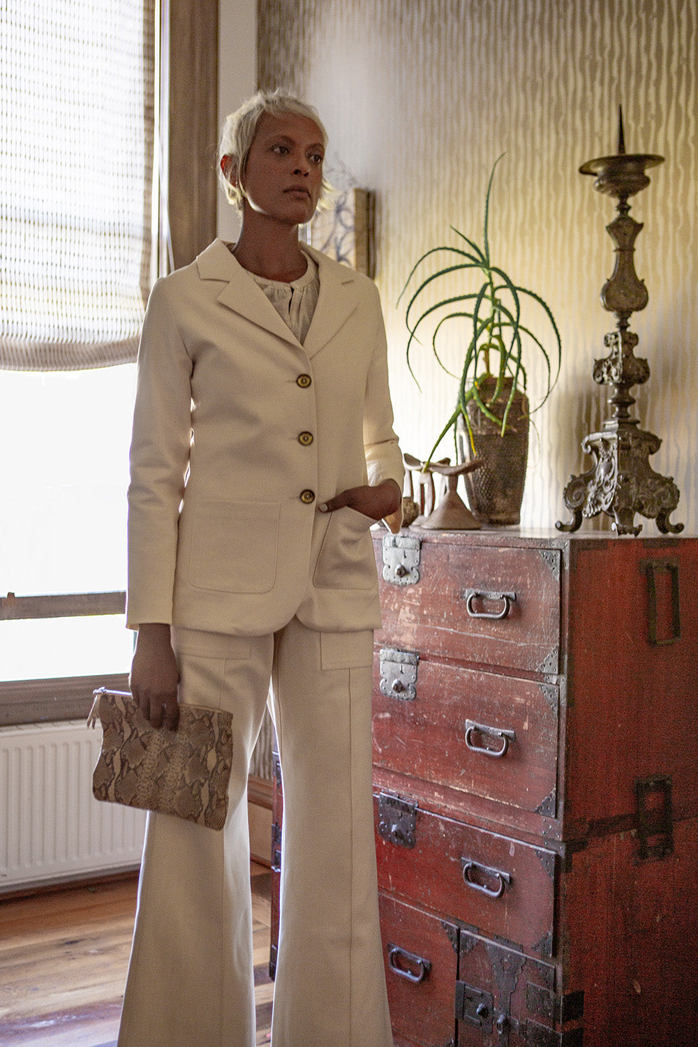 Buddy Blazer In Natural Cotton Canvas