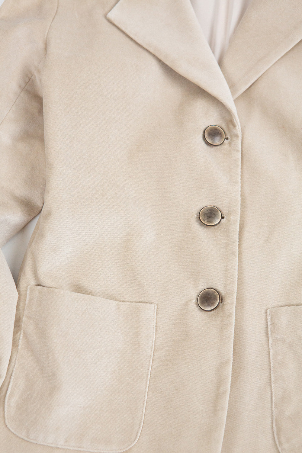 Buddy Cotton Velvet Blazer In Porcelain