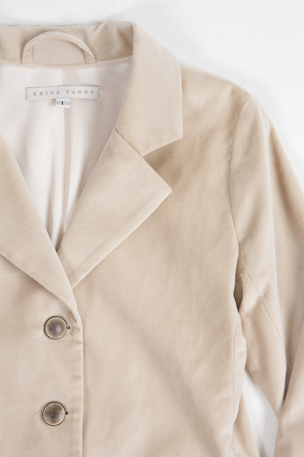 Buddy Cotton Velvet Blazer In Porcelain