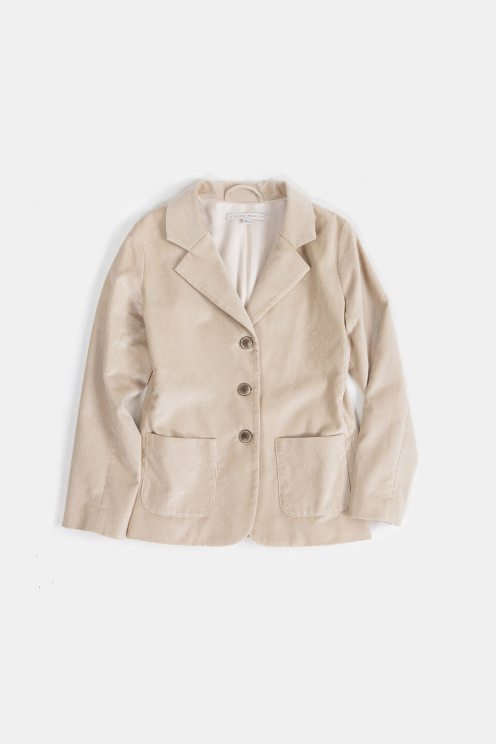 Buddy Cotton Velvet Blazer In Porcelain