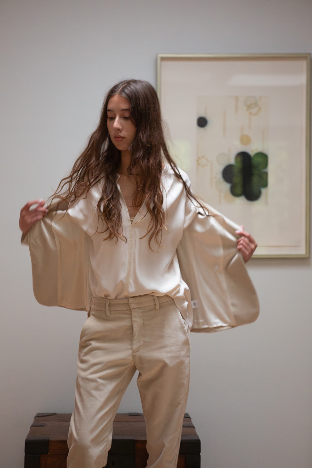 Buddy Cotton Velvet Blazer In Porcelain