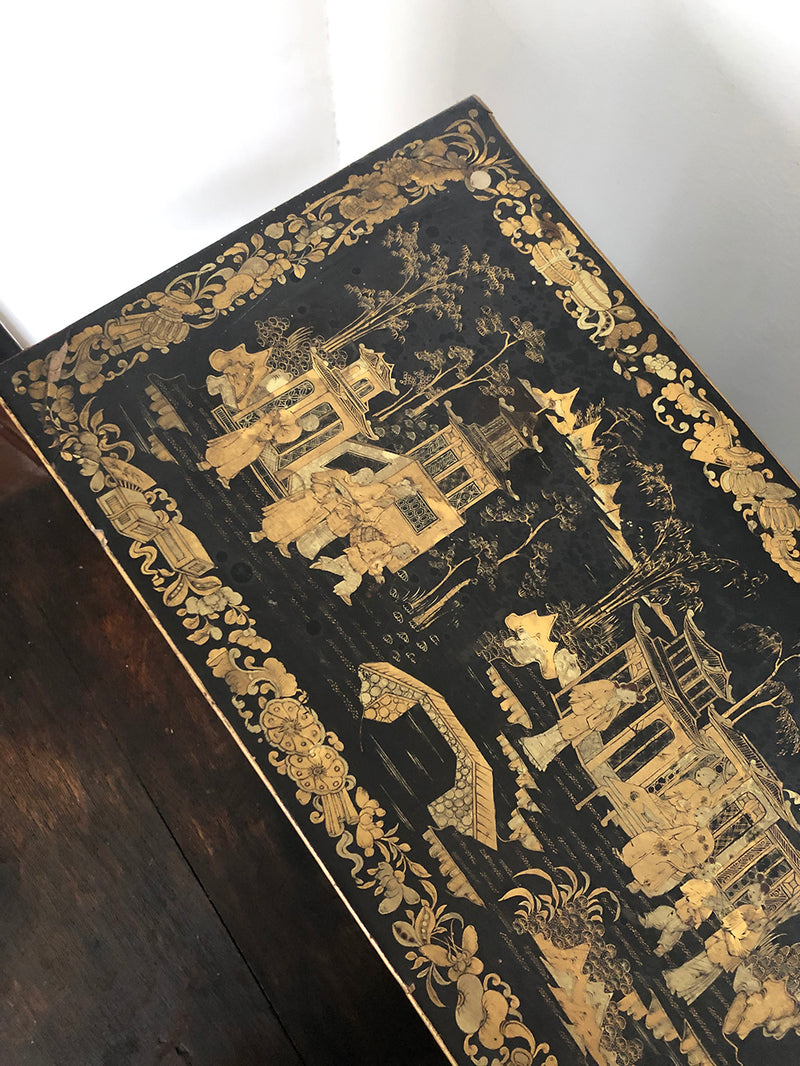 Antique Chinese Gilt Lacquered Jewelry Case