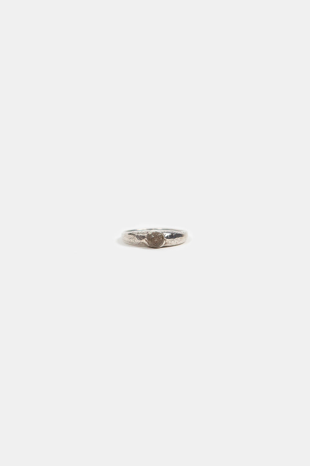 Canoa Oval Sterling Silver and Ceramic Signet Ring