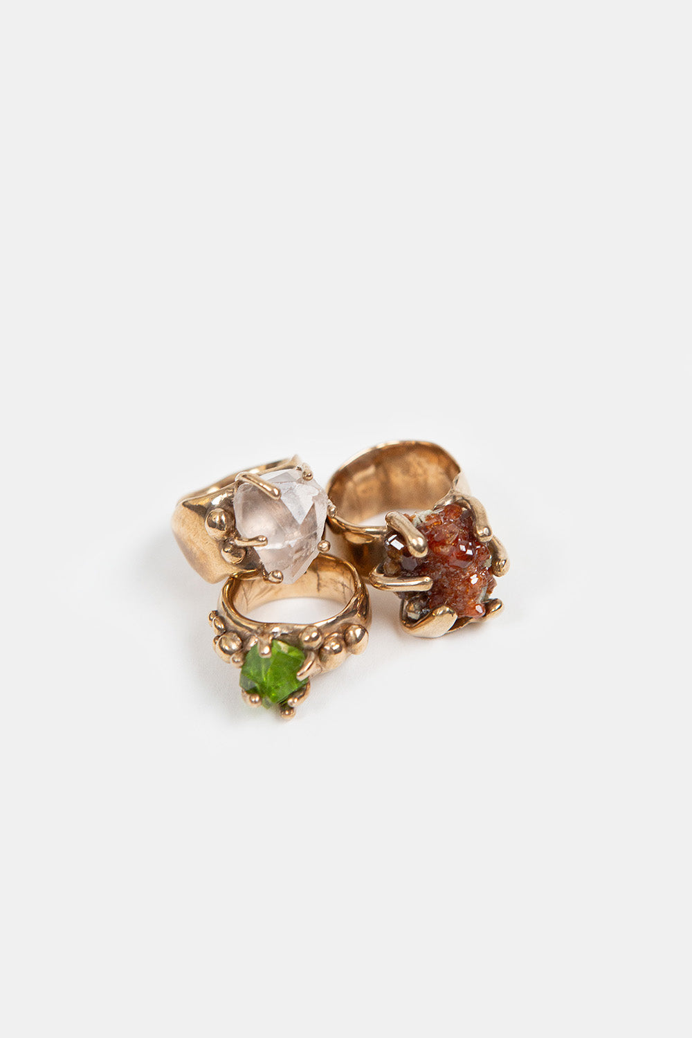 Carina Schott Wide Band Topaz and Bronze Ring