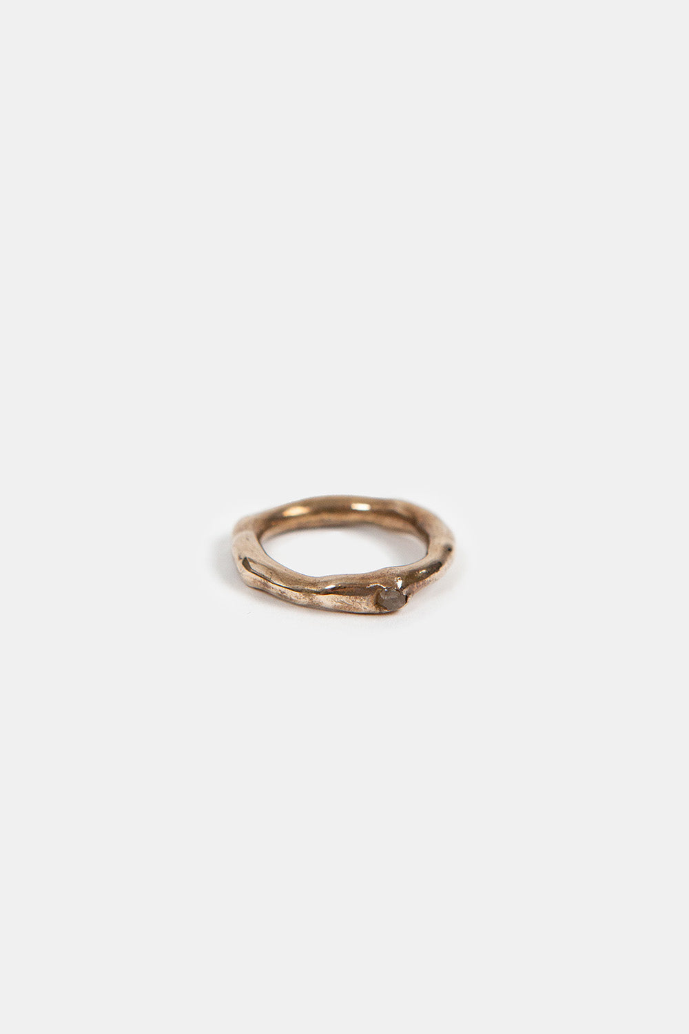 Carina Schott Thin Wabi Sabi Sapphire and Bronze Ring