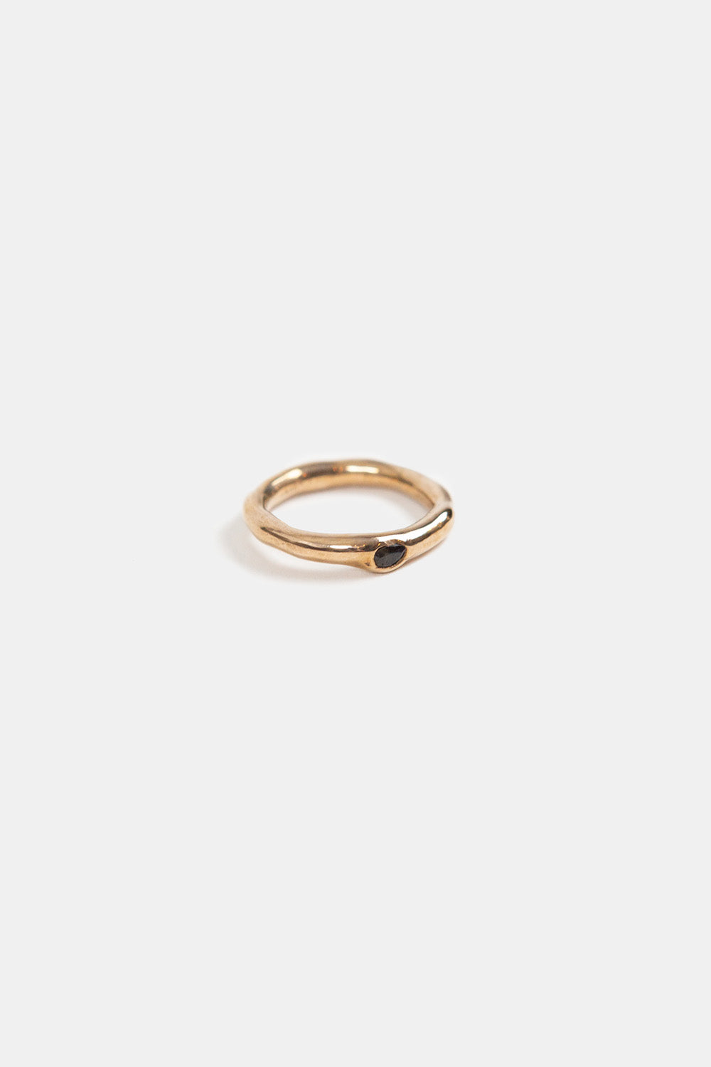 Carina Schott Thin Wabi Sabi Sapphire and Bronze Ring