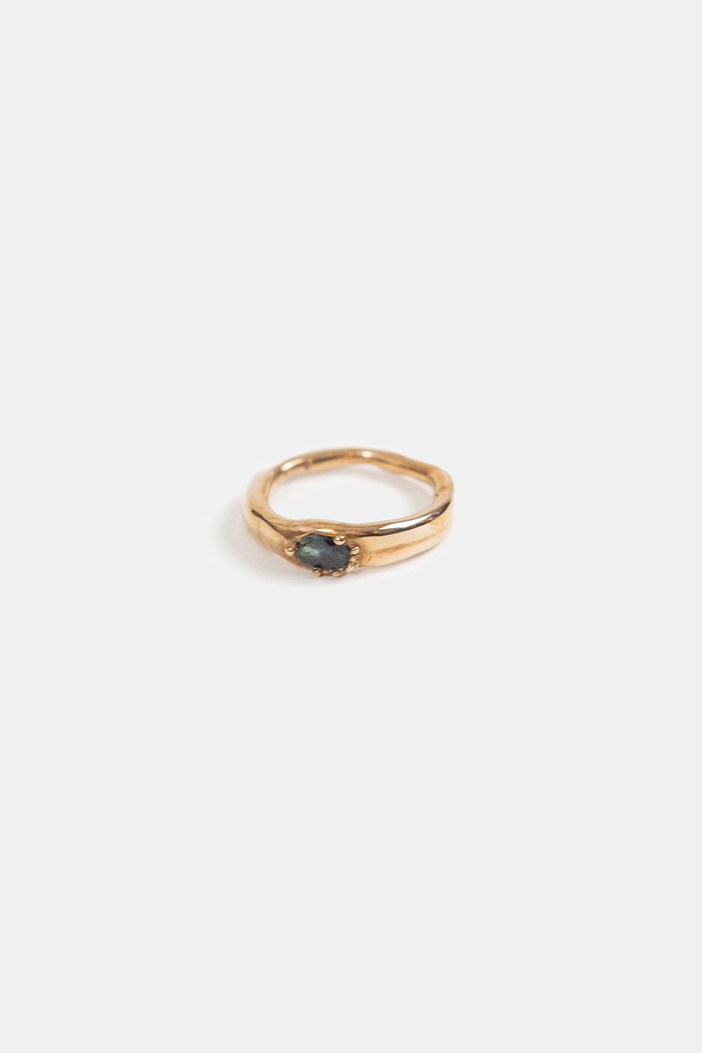 Carina Schott Thin Wabi Sabi Sapphire and Bronze Ring