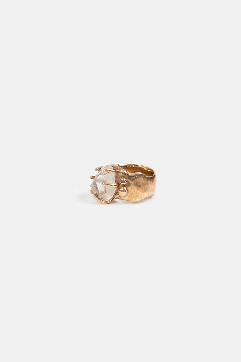 Carina Schott Wide Band Topaz and Bronze Ring