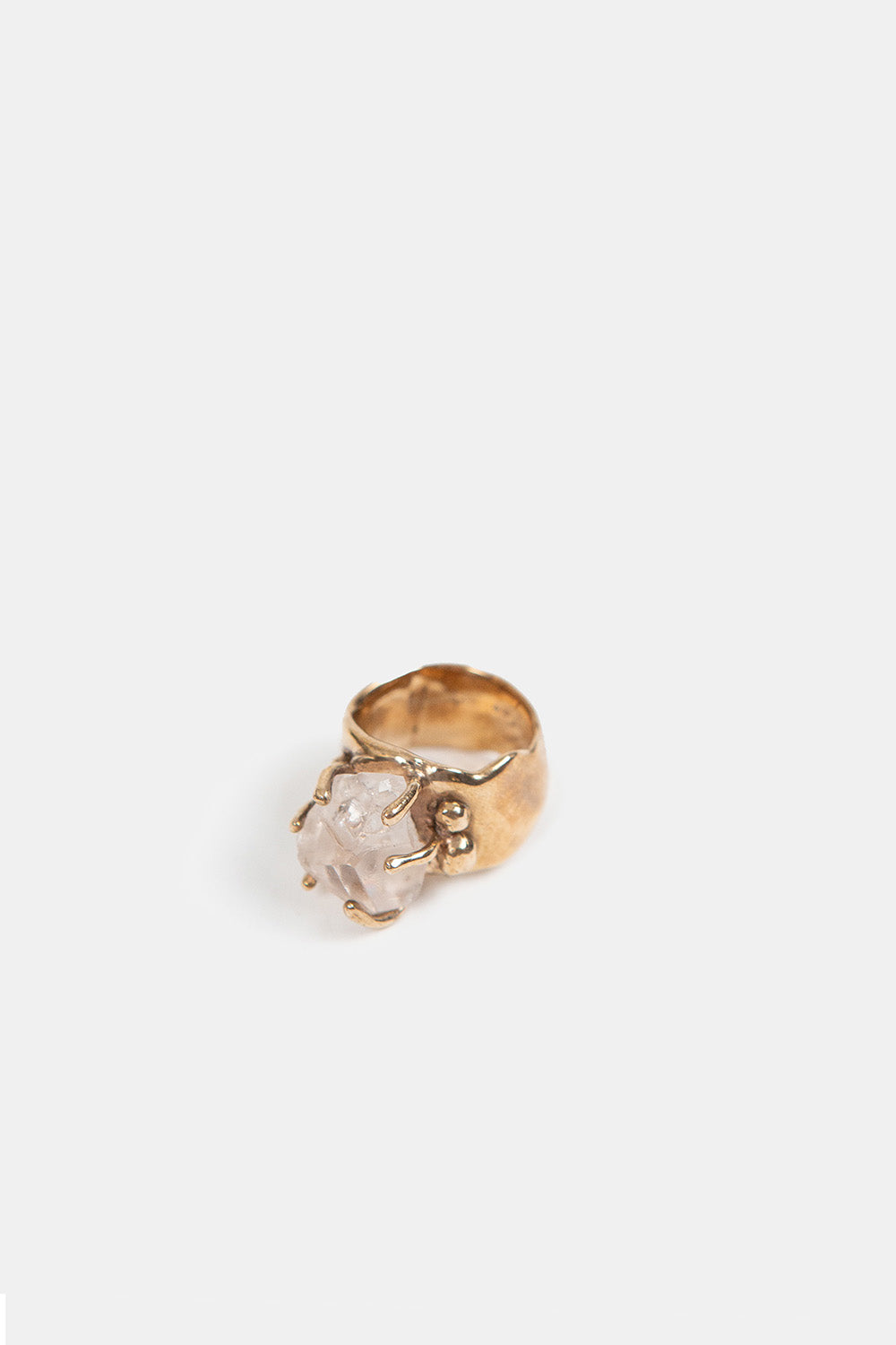 Carina Schott Wide Band Topaz and Bronze Ring