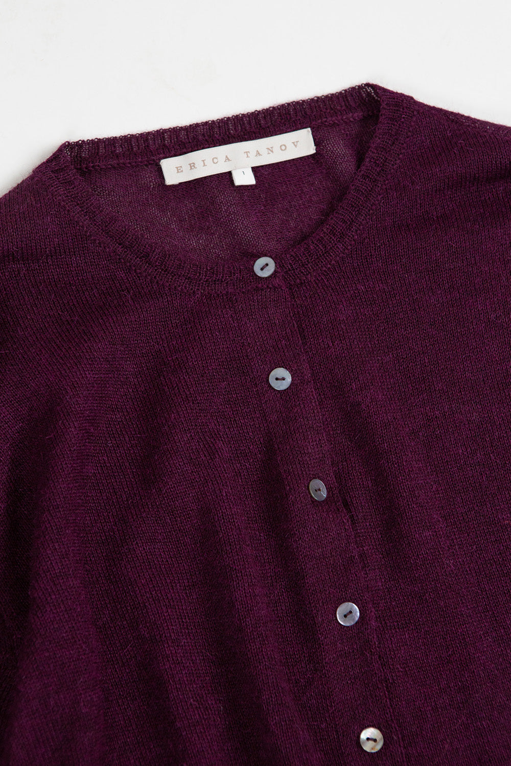 Alpaca Classic Cardigan in Aubergine