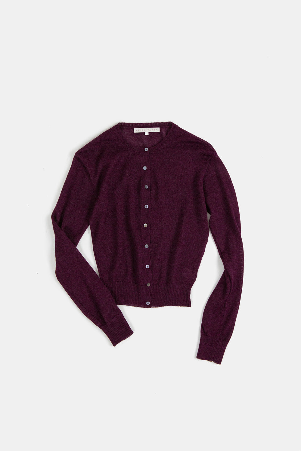 Alpaca Classic Cardigan in Aubergine