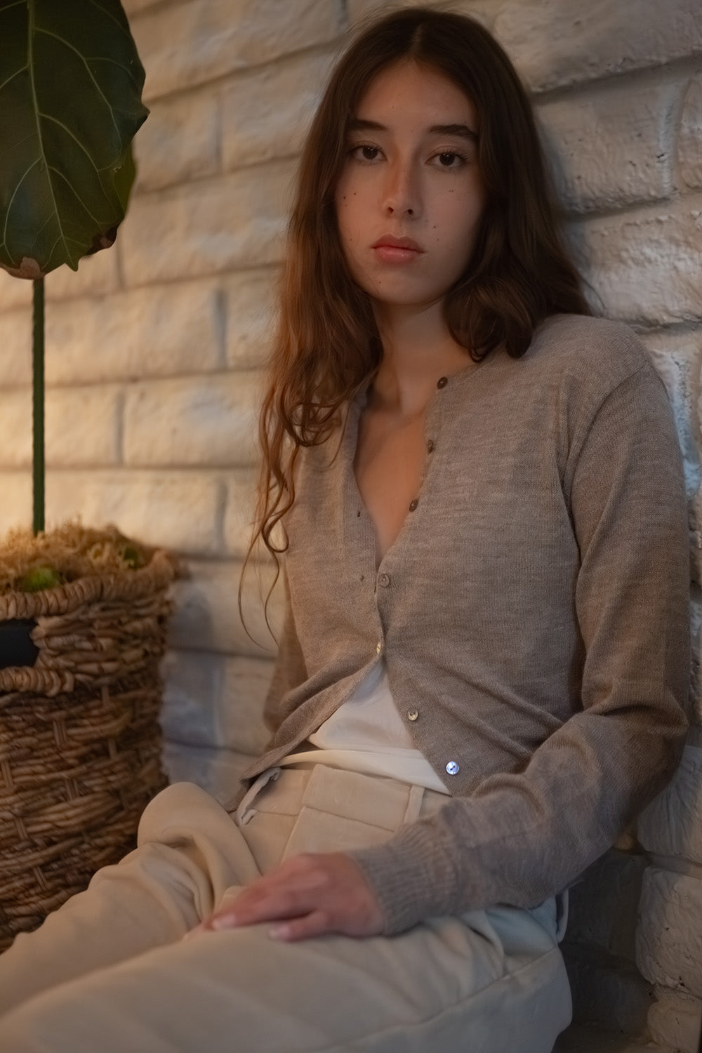 PRE-ORDER Alpaca Classic Cardigan in Fawn