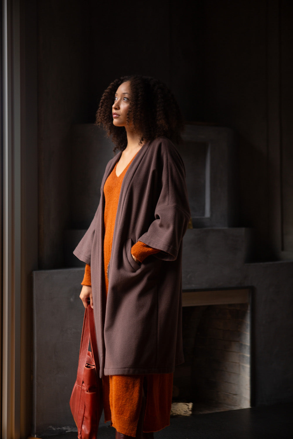 Clyde Cashmere Wool Coat in Budino