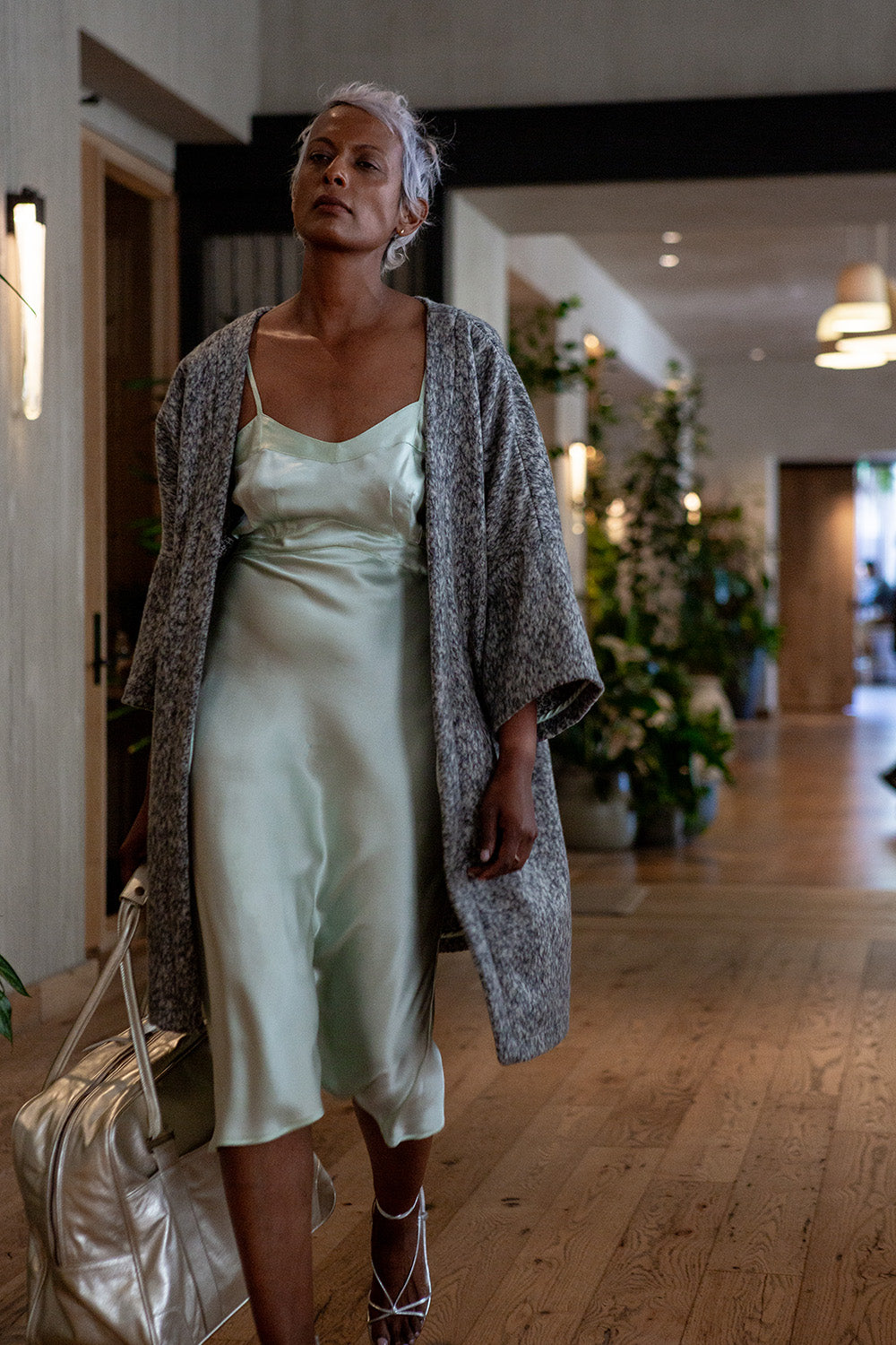 Clyde Cashmere Wool Coat In Carrara