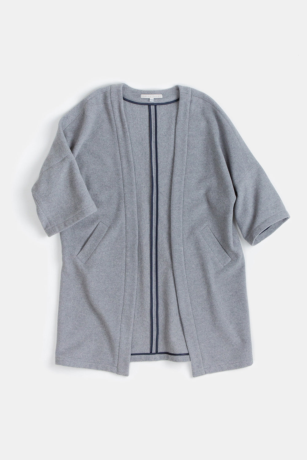 Clyde Cashmere Wool Coat in Light Grey