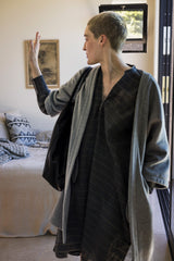 Clyde Cashmere Wool Coat in Light Grey