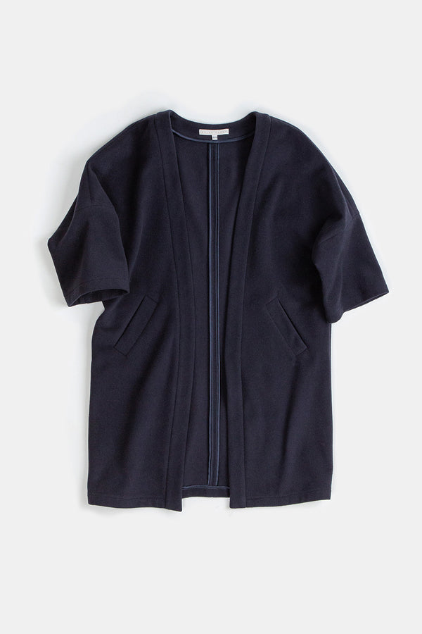 Clyde Cashmere Wool Coat in Midnight