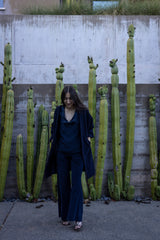 Clyde Cashmere Wool Coat in Midnight