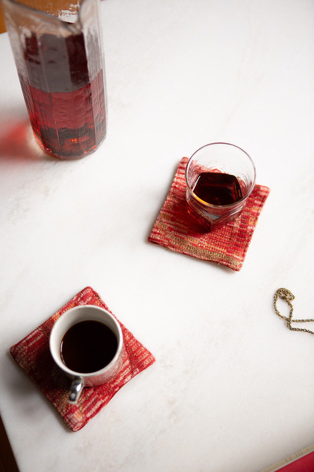 Caravaggio Tapestry Cotton Velvet Coaster
