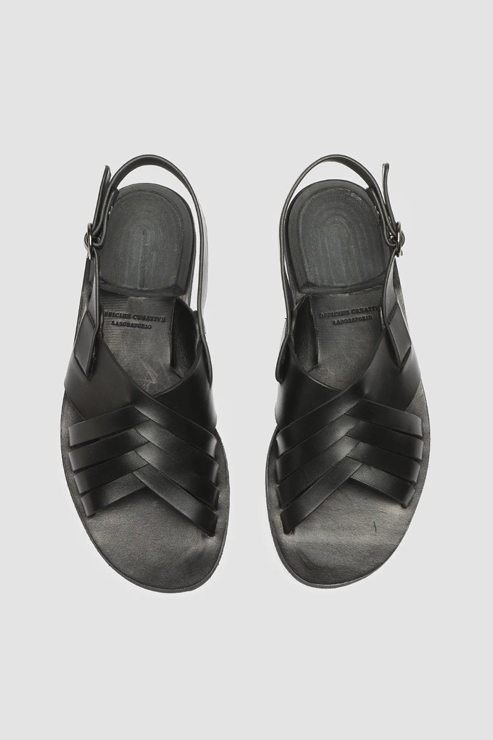 Officine Creative Contraire Sandals In Nappah Nero