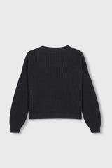 Cordera Cotton Cropped Sweater In Anthracite