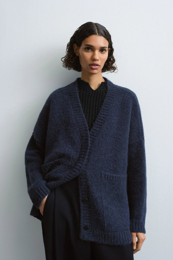 Cordera Baby Alpaca Cardigan In Navy