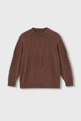 Cordera Cotton Cable Sweater In Madera