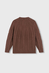 Cordera Cotton Cable Sweater In Madera