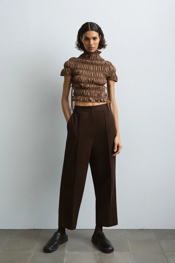 Cordera Soft Cotton Seam Pants In Java