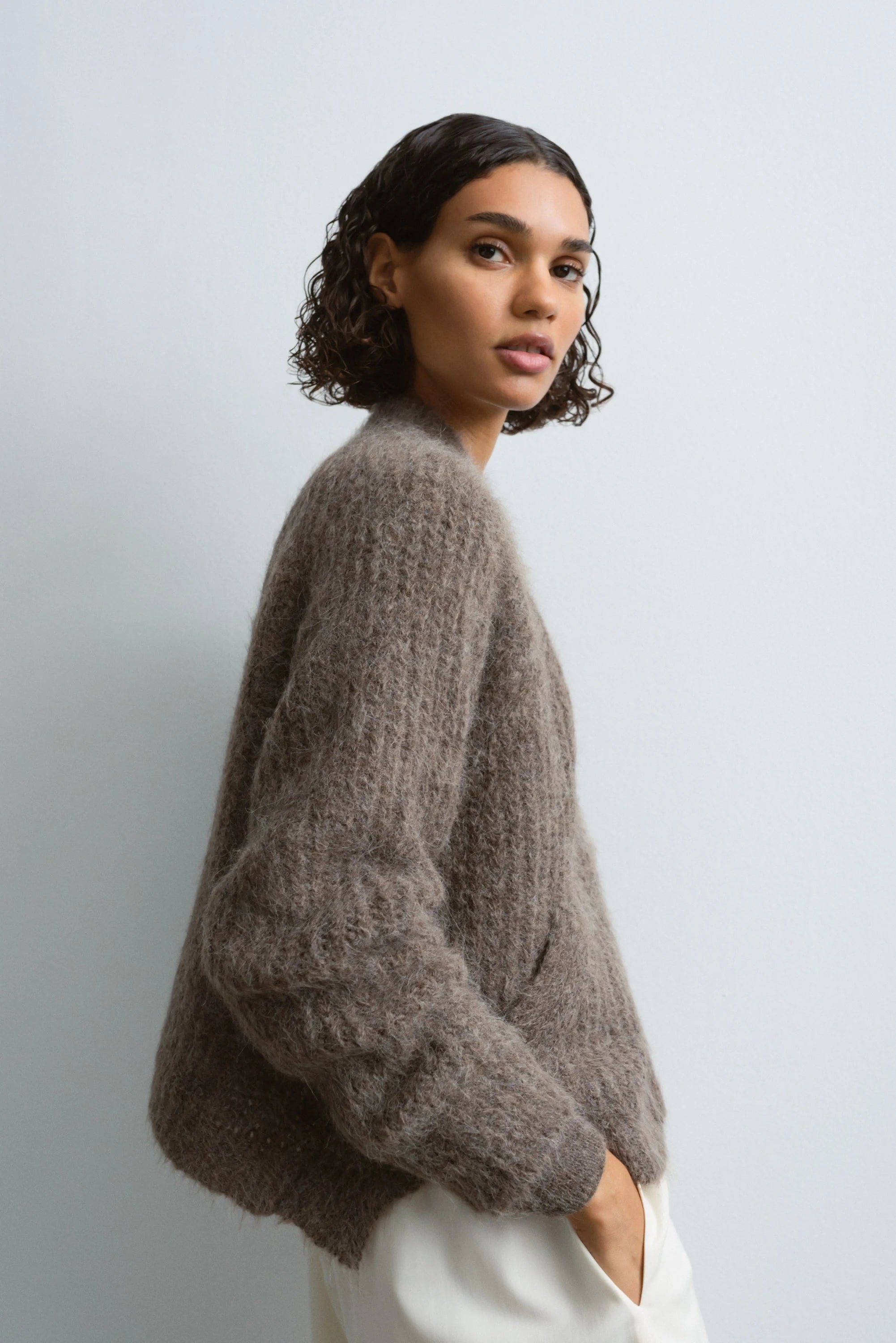 Cordera Suri Cardigan In Taupe