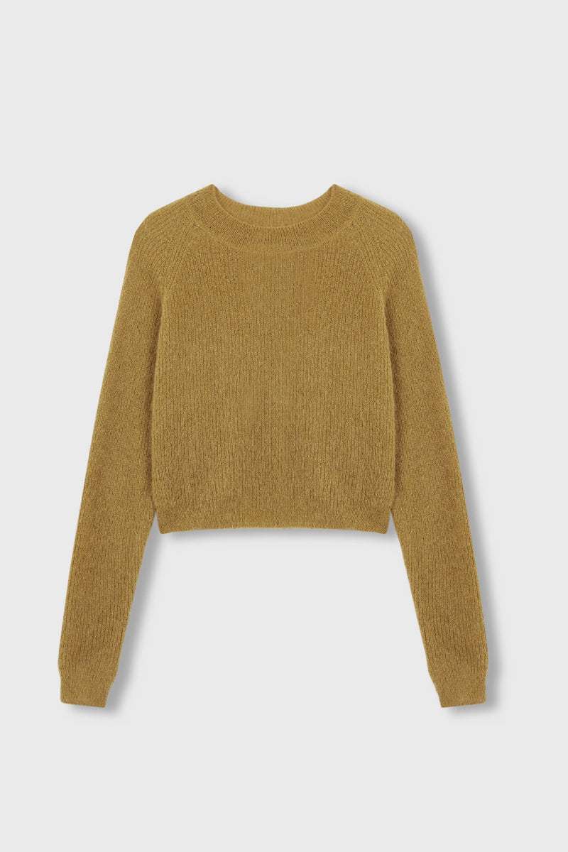 Cordera Suri Long Sleeve Sweater In Olive
