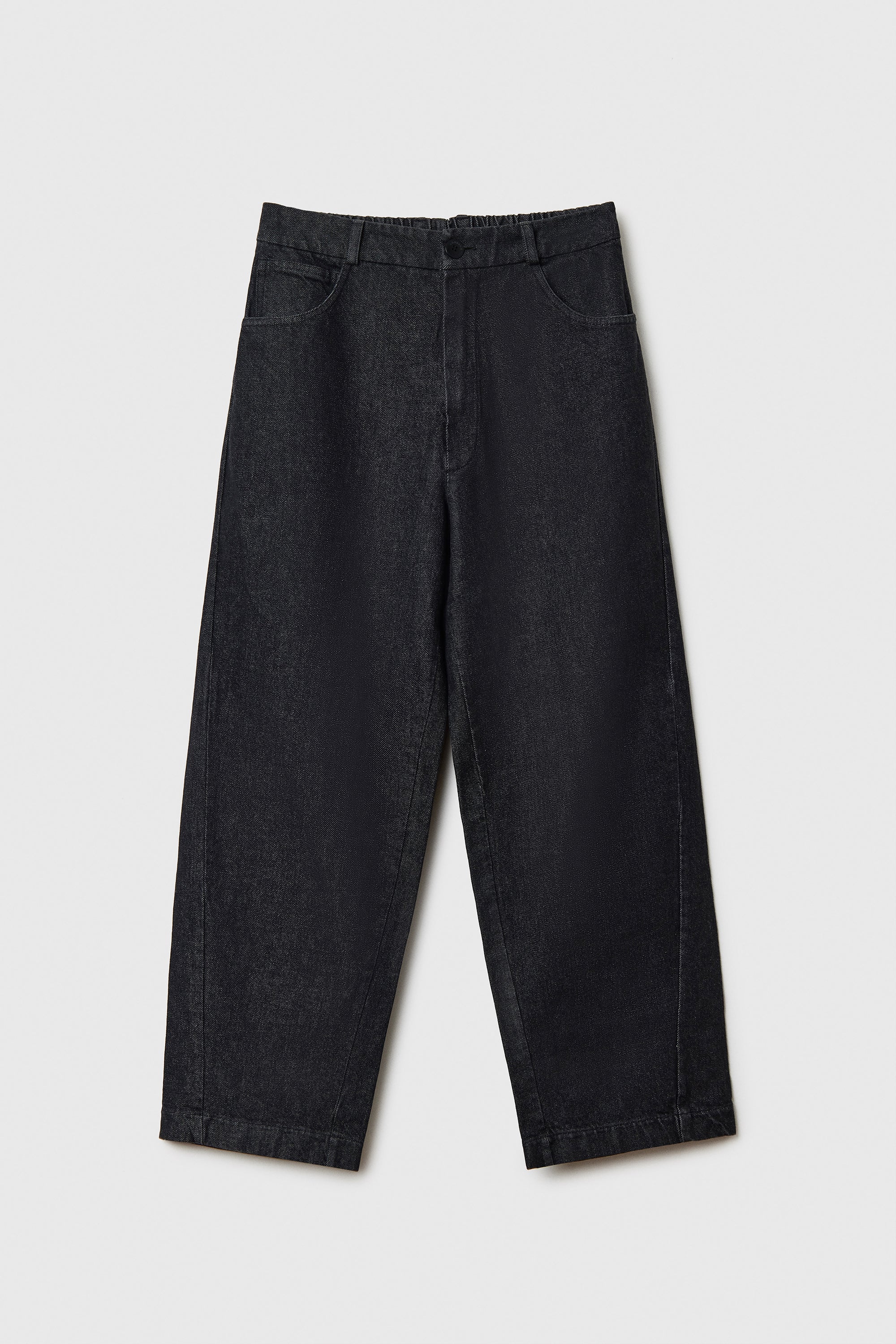 Cordera Denim Straight Pants in Black
