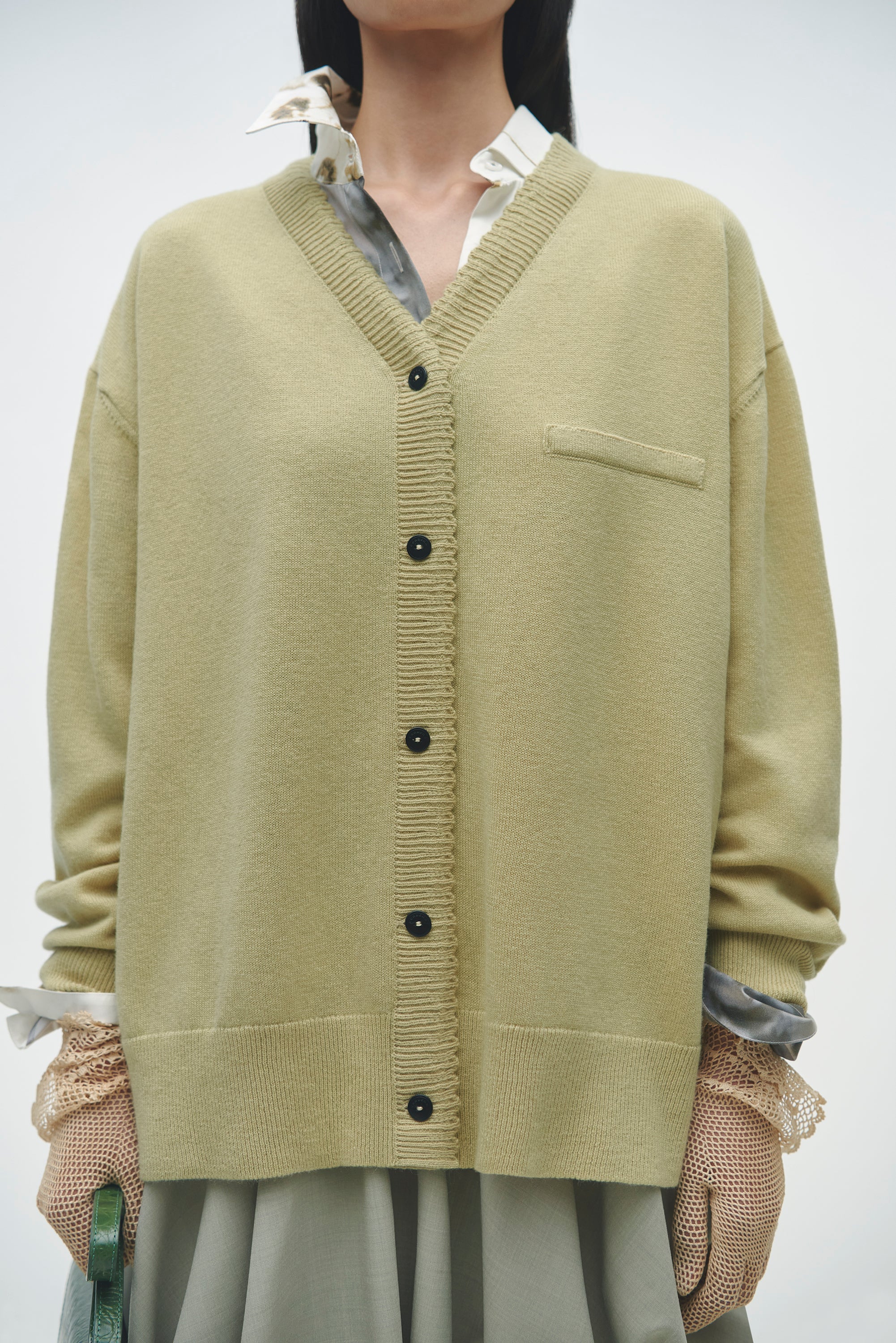 Cordera Merino Wool Classic Cardigan in Butter