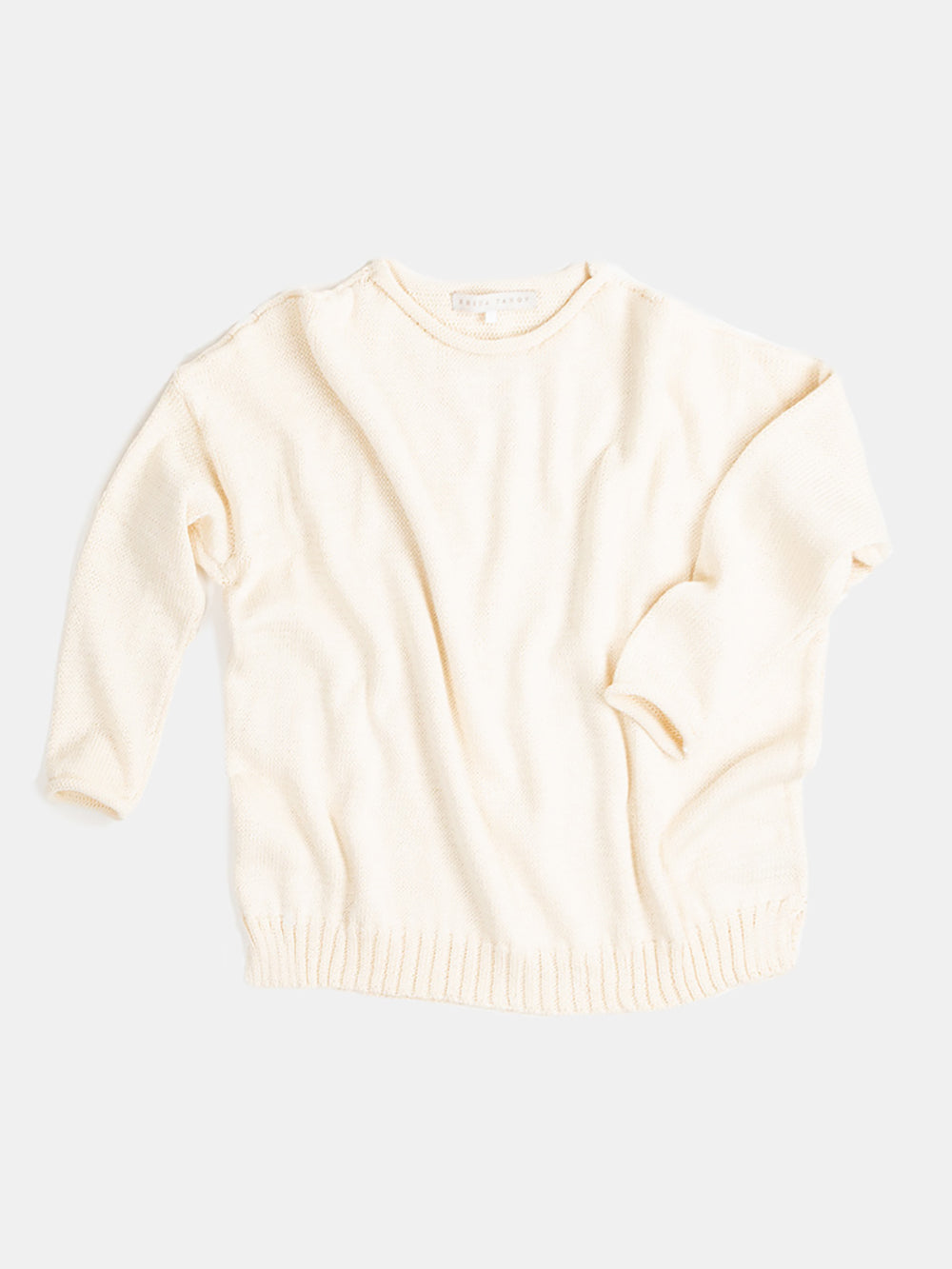 Cotton Rollneck Sweater in Natural