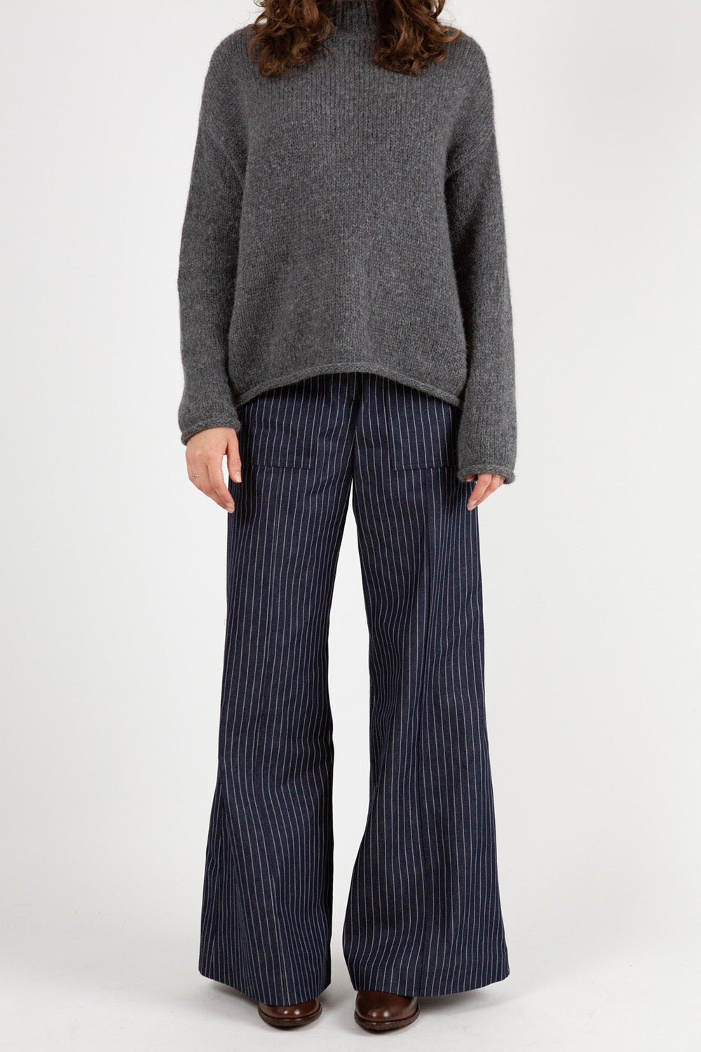 Darby Denim Pant in Indigo Stripe