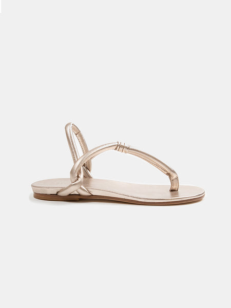 Del Carlo thong-strap leather slides - Orange