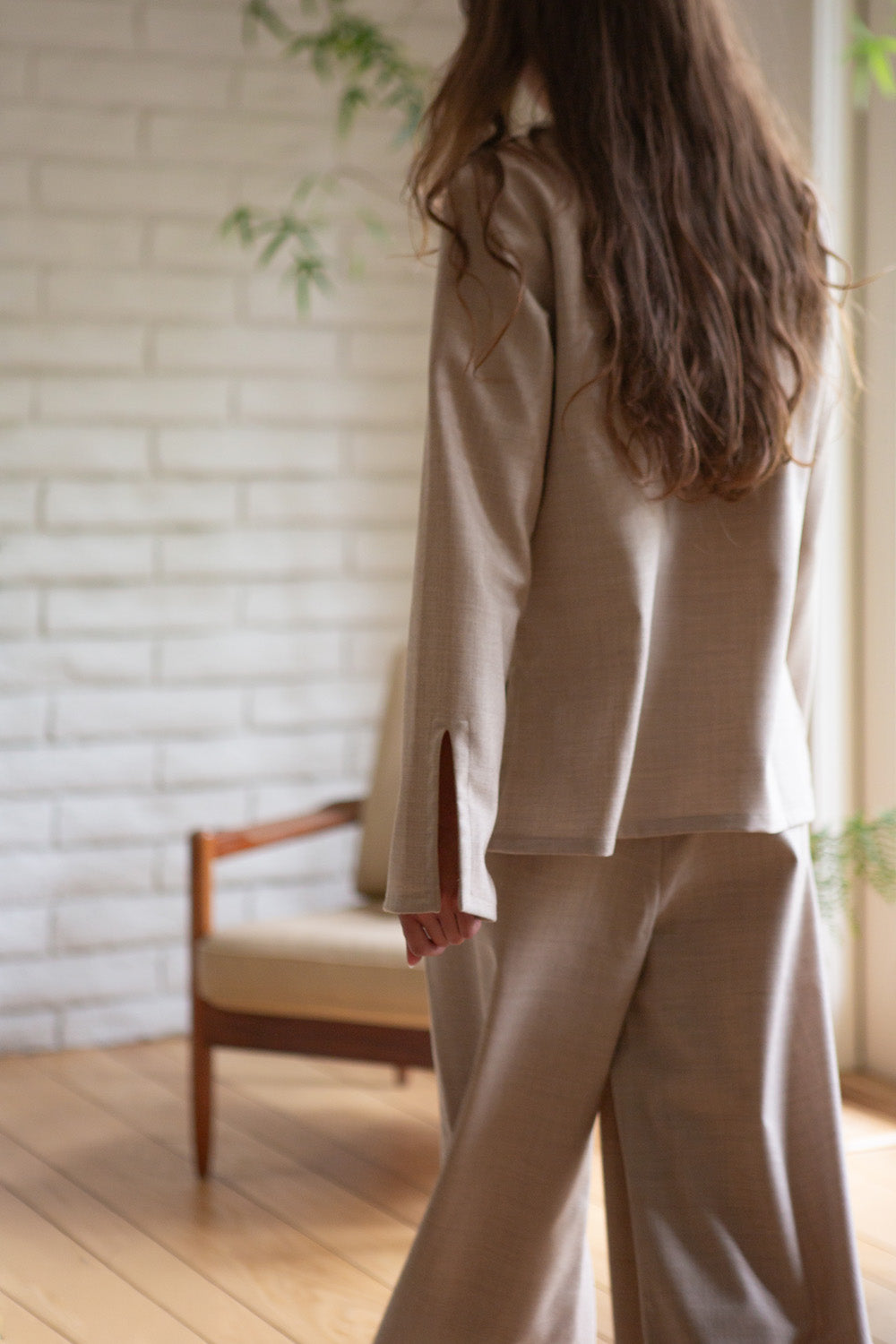 Diego Wool Top in Limestone