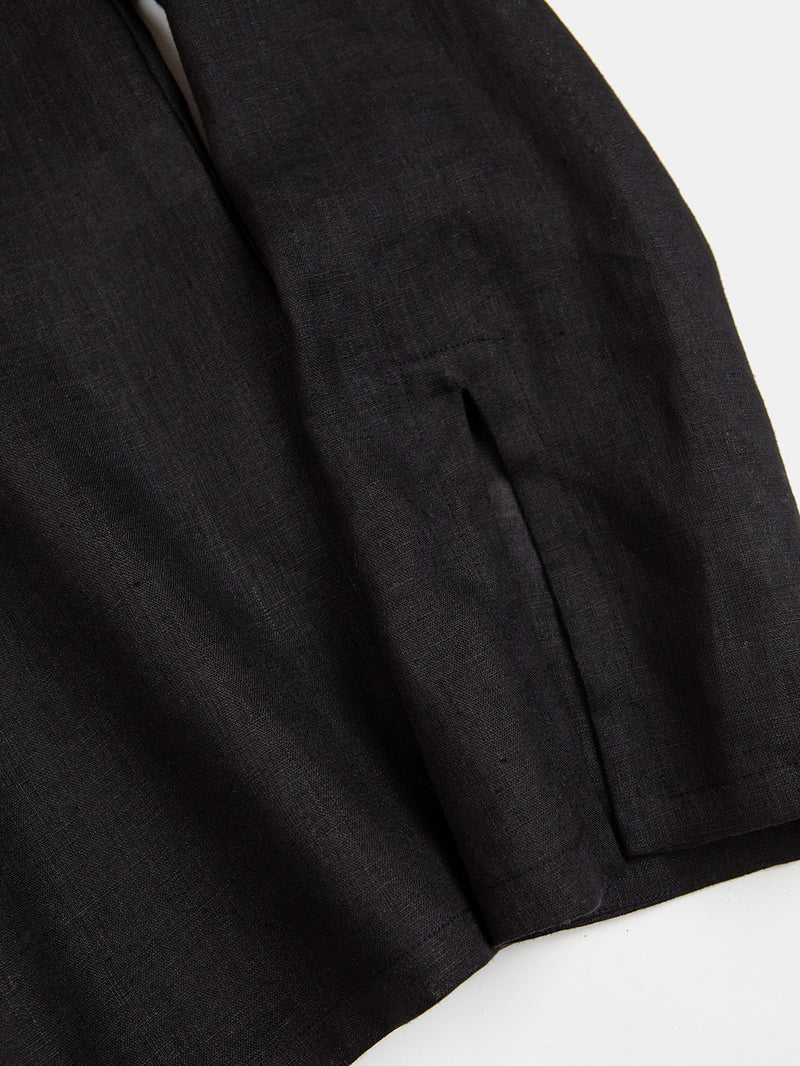 Diego Handkerchief Linen Top in Black