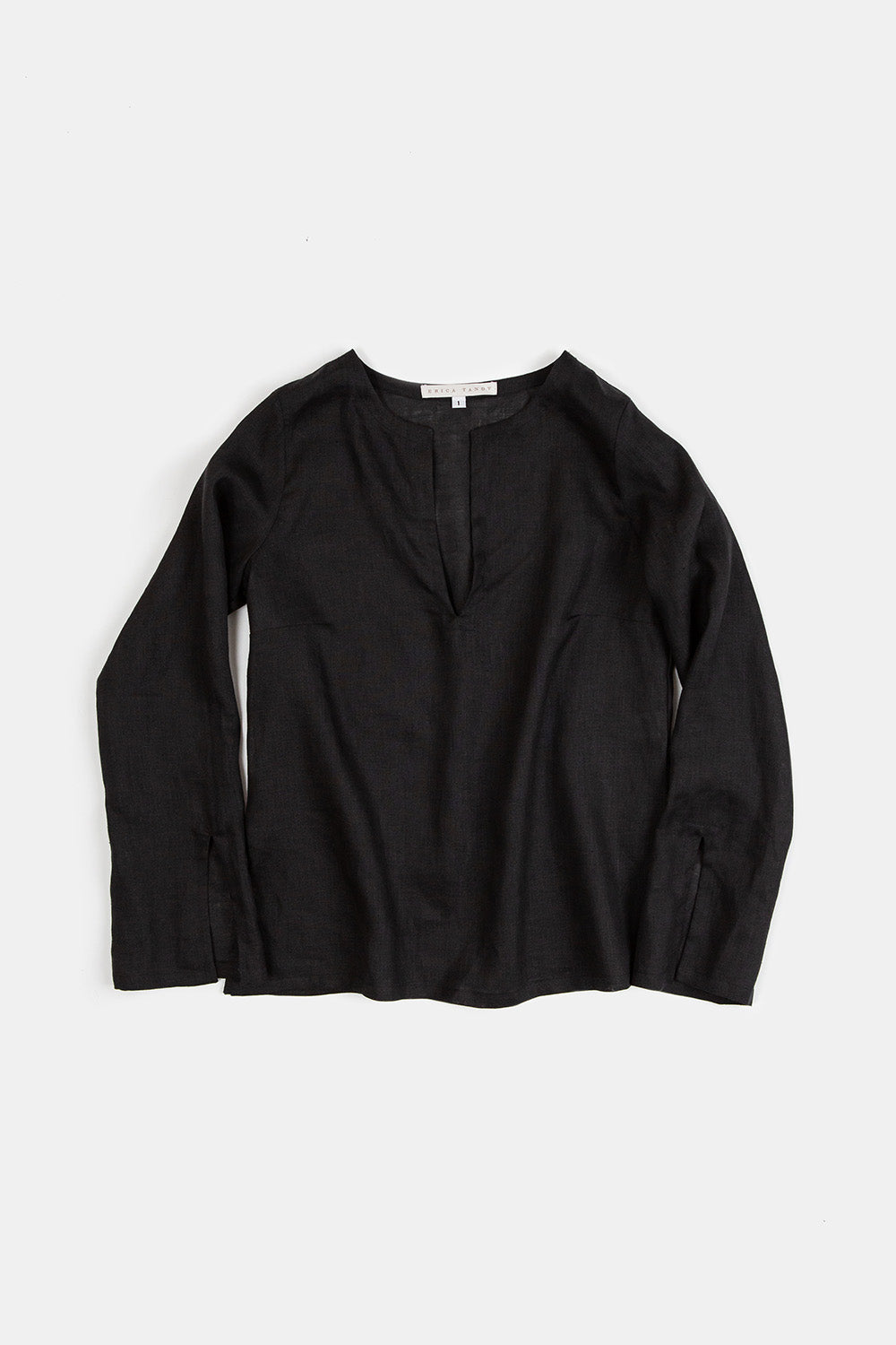 Diego Handkerchief Linen Top in Black