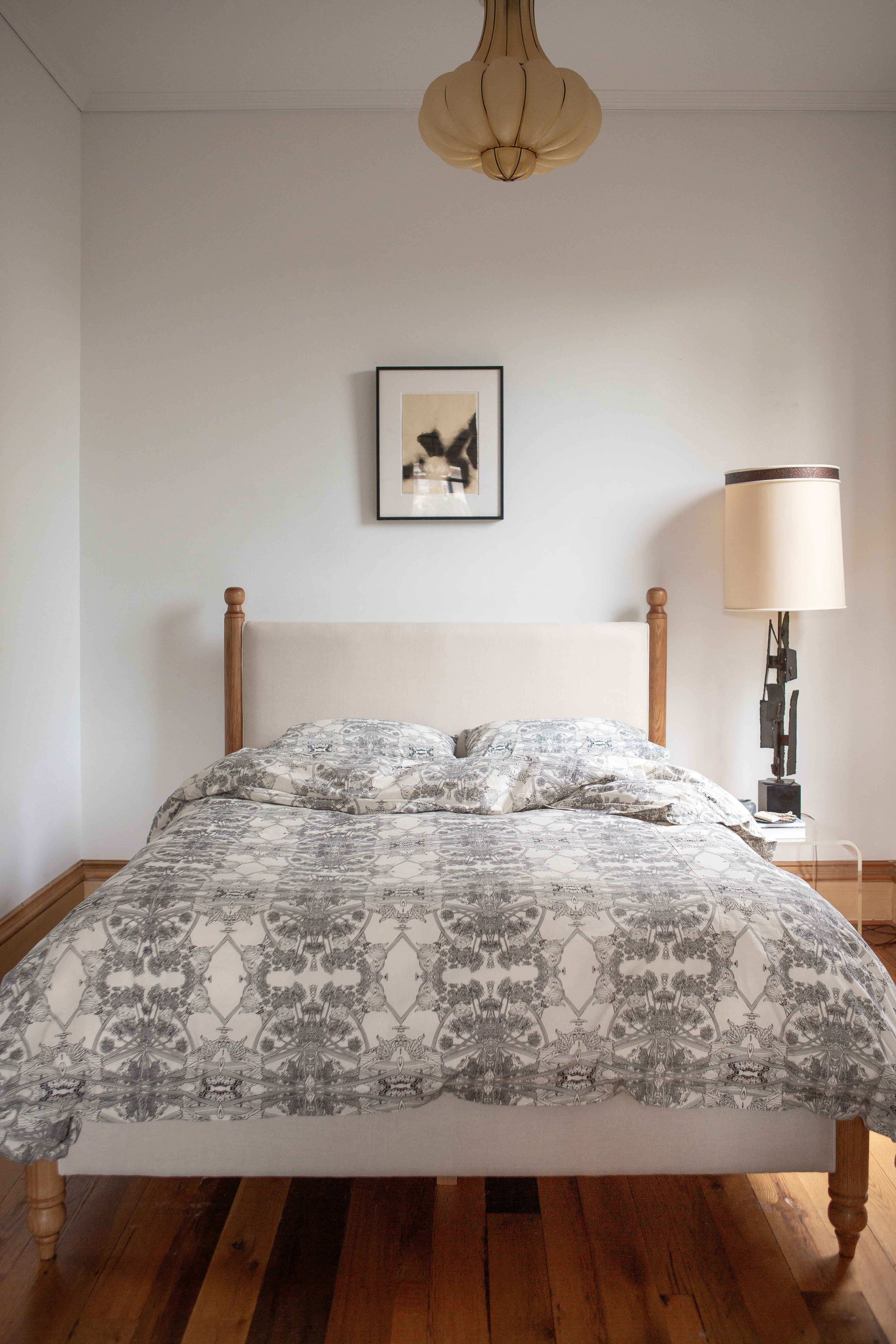 Cotton Duvet Cover in Natural And Black Botanicus