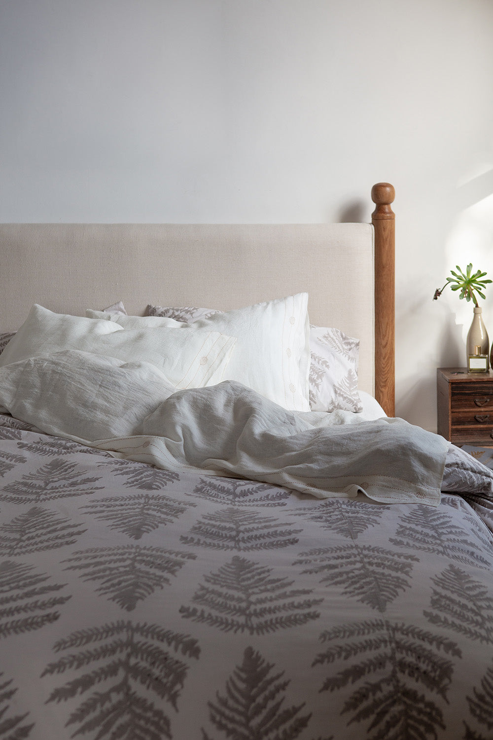 Fern Duvet Cover in Dove