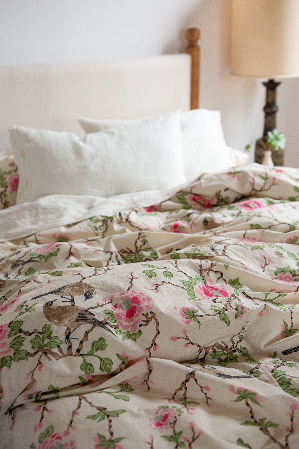 Cotton Duvet Cover in Lovebird