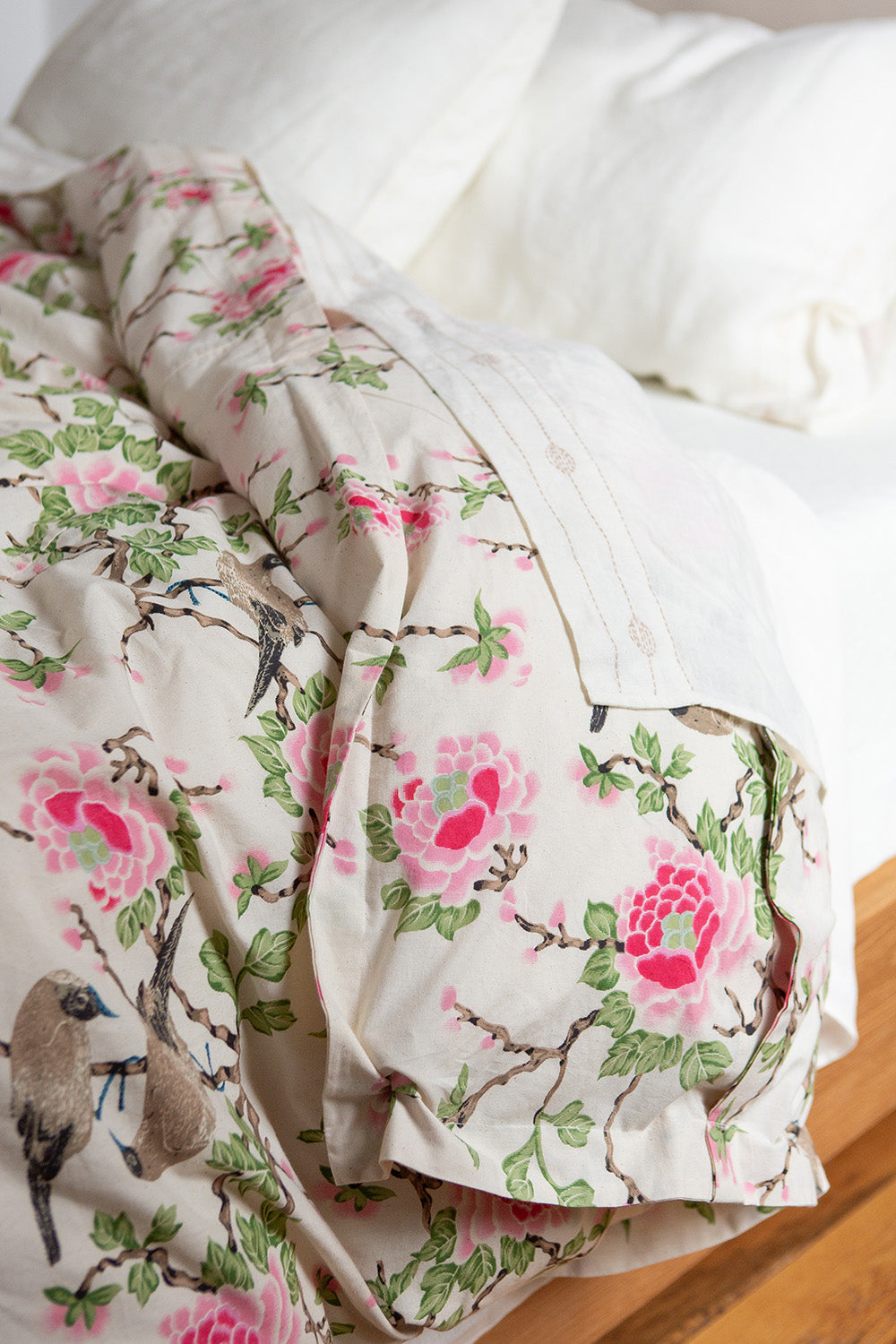 Cotton Duvet Cover in Lovebird