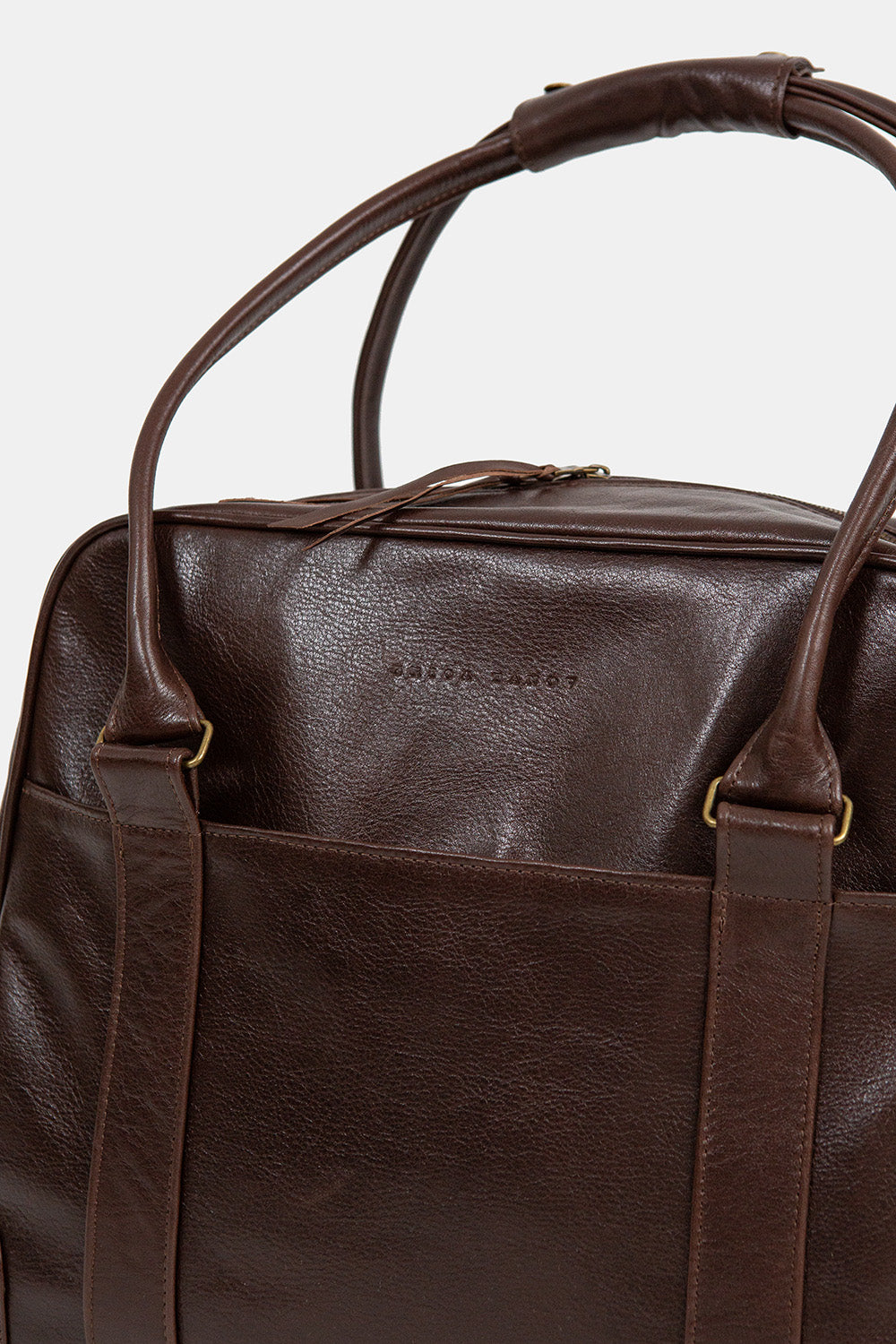 Egon Leather Weekender in Nocino