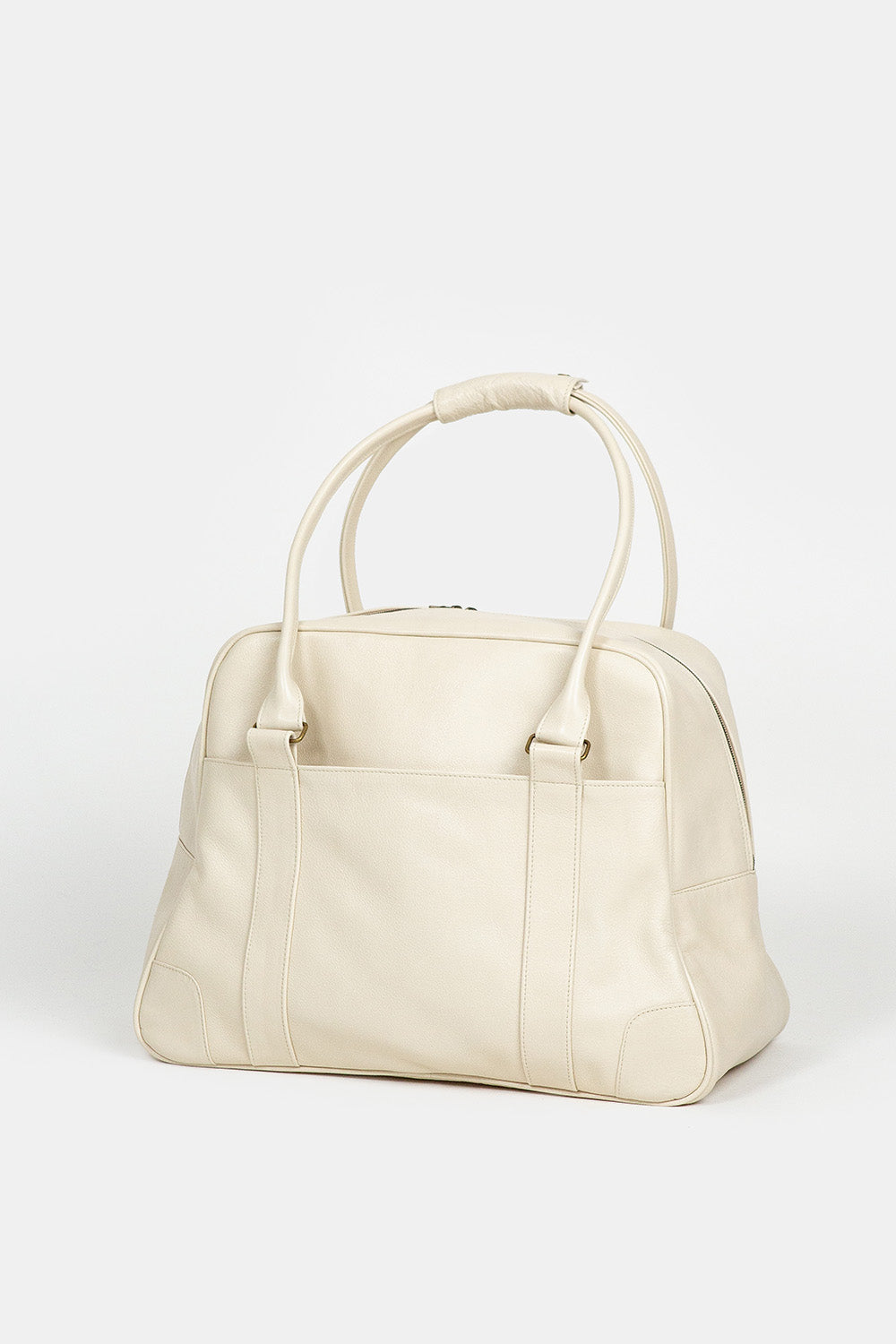 Egon Leather Weekender in Porcelain