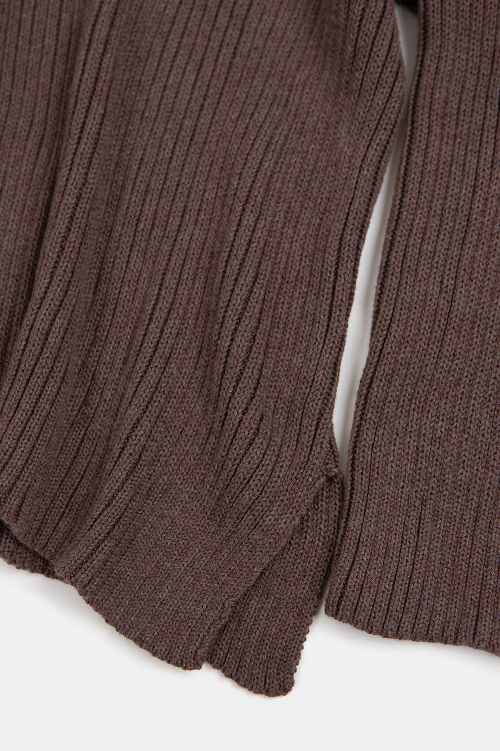 Ellie Pima Cotton Ribbed Pullover in Driftwood