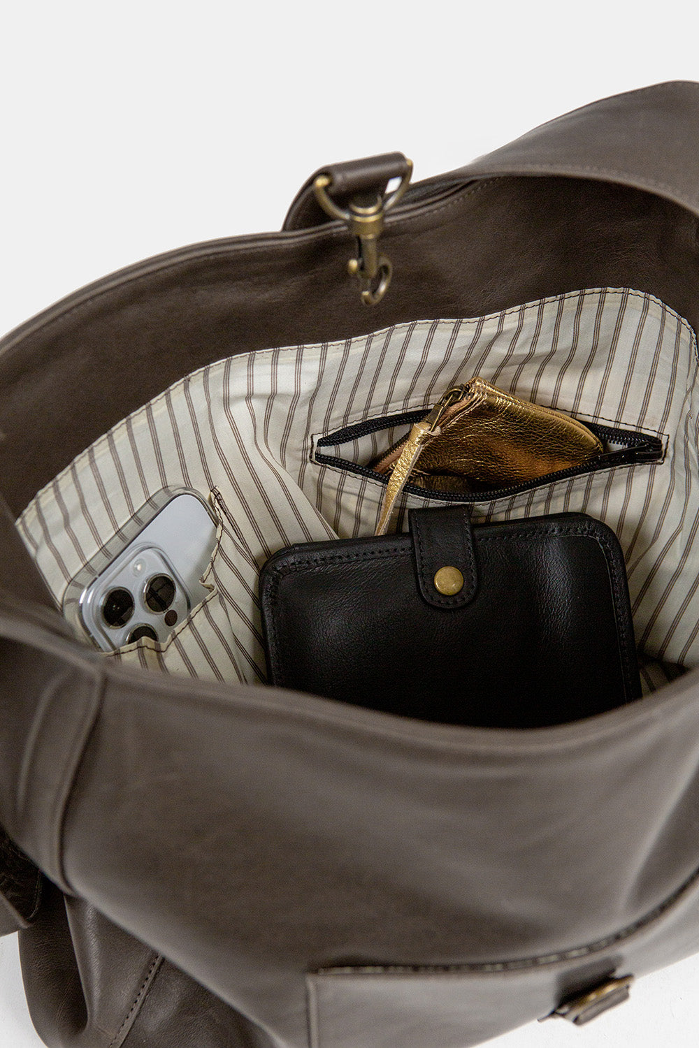 Emerson Satchel Bag In Shale