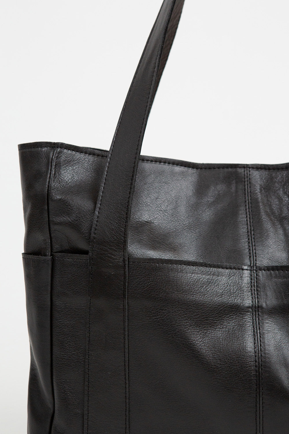 Erica Tanov | Etienne Leather Utility Tote in Black