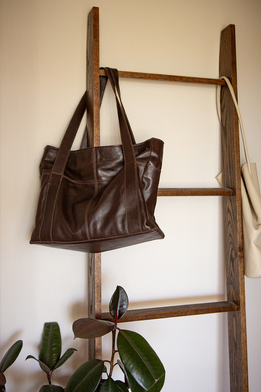 Erica Tanov | Etienne Leather Utility Tote in Nocino