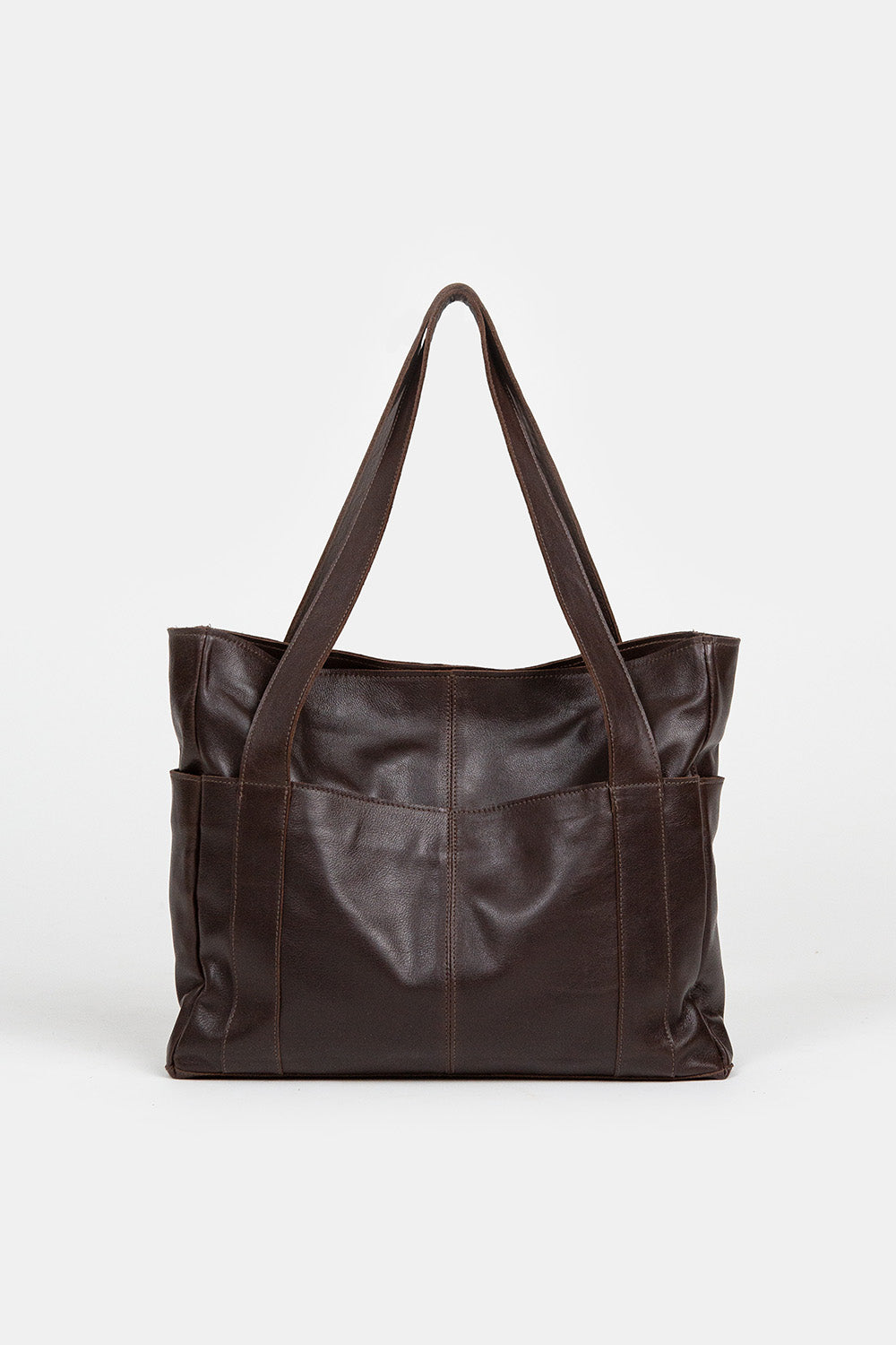 Etienne Leather Utility Tote in Nocino